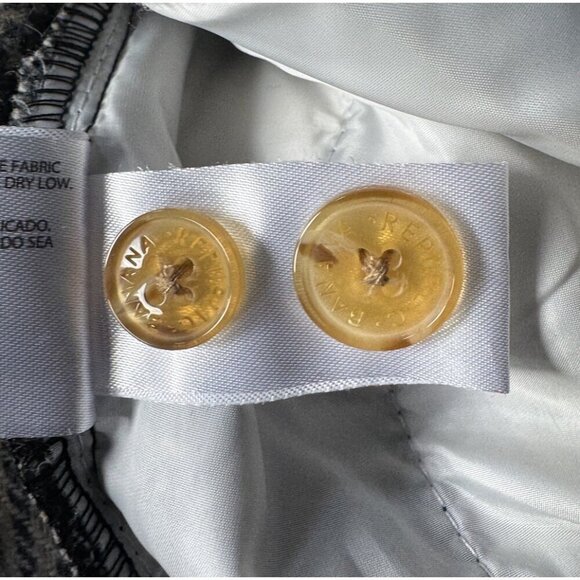 Banana Republic Woman's Sz S Shacket Shirt Jacket Black Cream Plaid Wool Blend - Picture 8 of 13